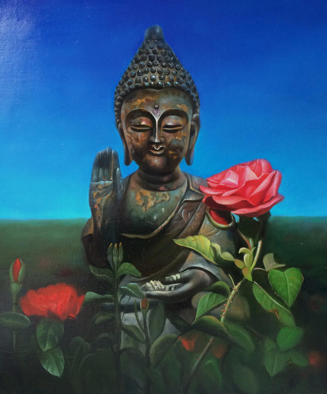 花开见佛—玫瑰花