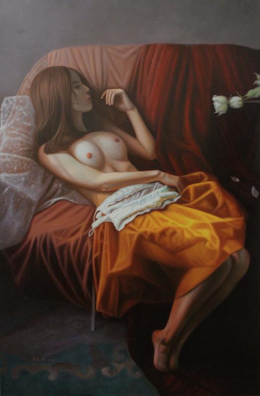 画室里的白玫瑰