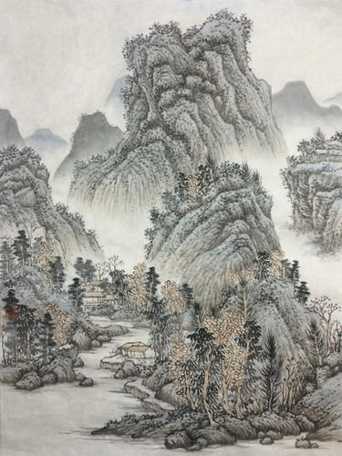 《山水相依图》